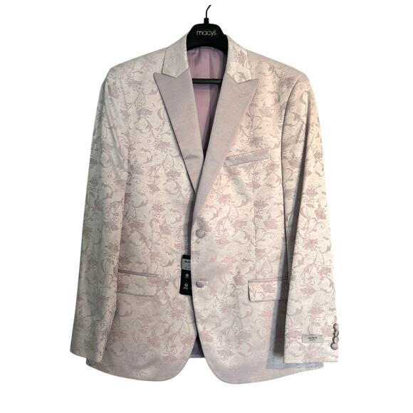 Alfani Other - NWT Alfani Slim Fit Sport Coat Blazer Light Pink Floral Jacquard, Men's 42R